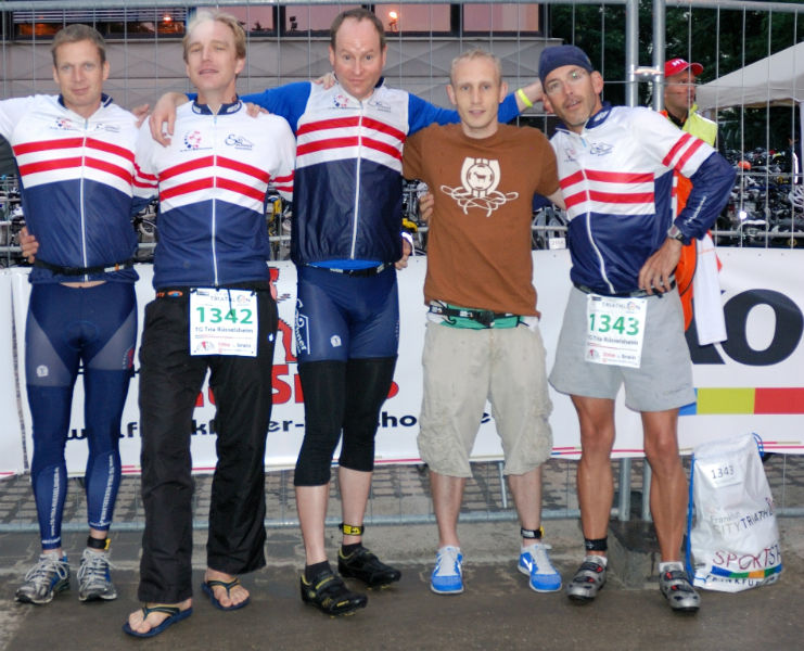 6. Frankfurt City Triathlon - Christoph, Frank, Uwe, Martin, Torsten